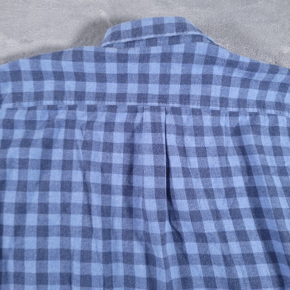 Johnnie-O Button Down Shirt Men XXL Laguna Blue Buffalo Check Flannel Hangin Out - Picture 8 of 8